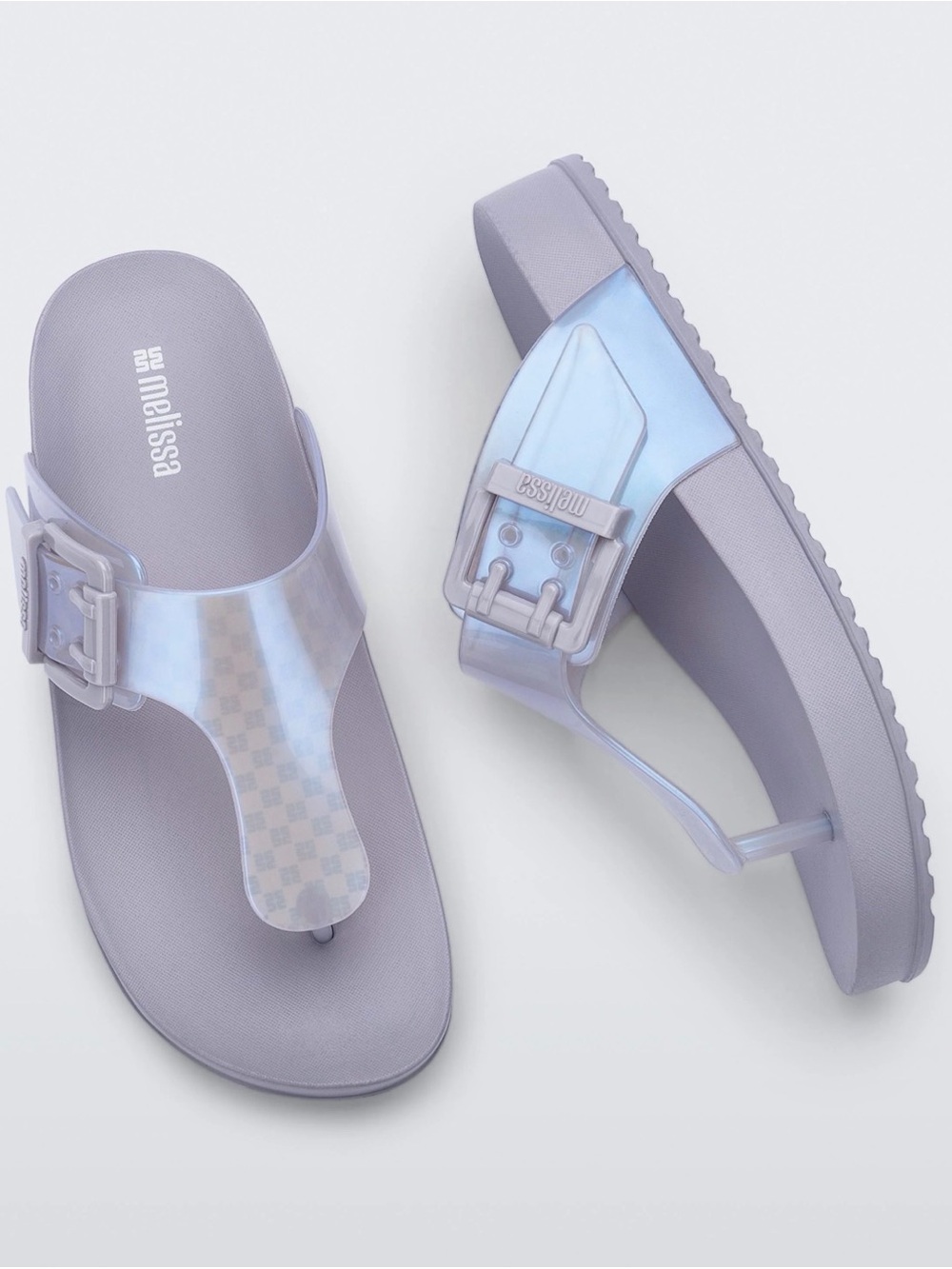 Melissa Iridescent Cozy Flip Flop sz 9